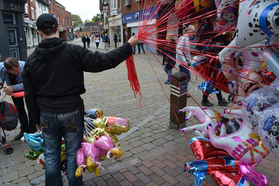 The balloon seller, the Lichfield Bower.