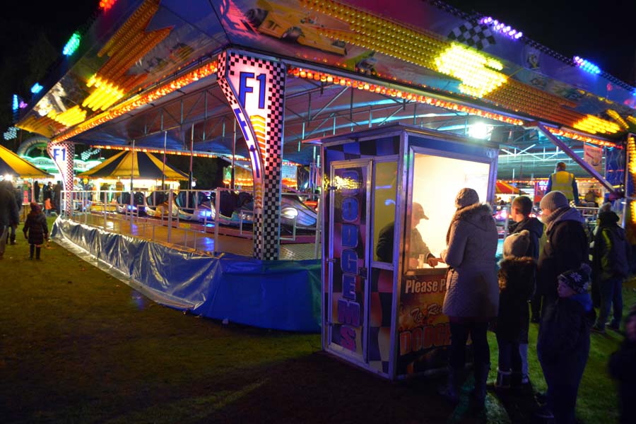 Signing up for the dodgems, Pype Hayes park.