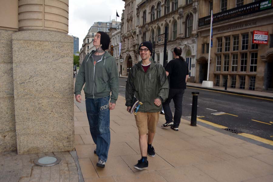 Skateboarders, Colmore Row.