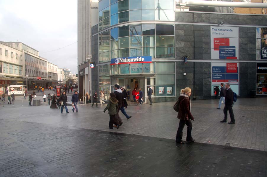 Lady in the crowd, the Bull Ring.