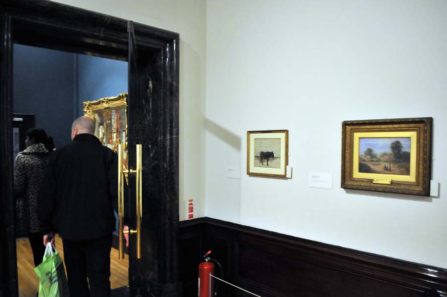 Leaving the David Cox room, Birmingham art gallery.