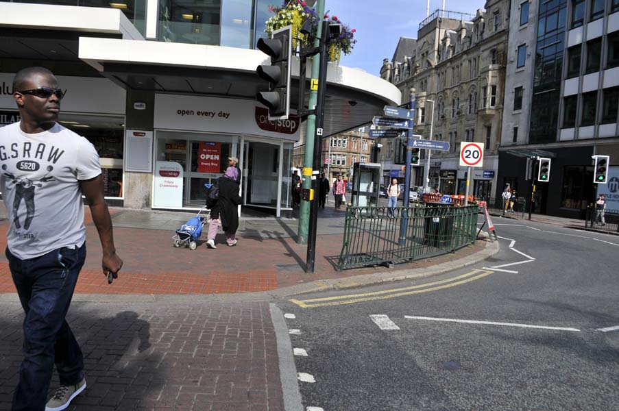 Man by Old Square.