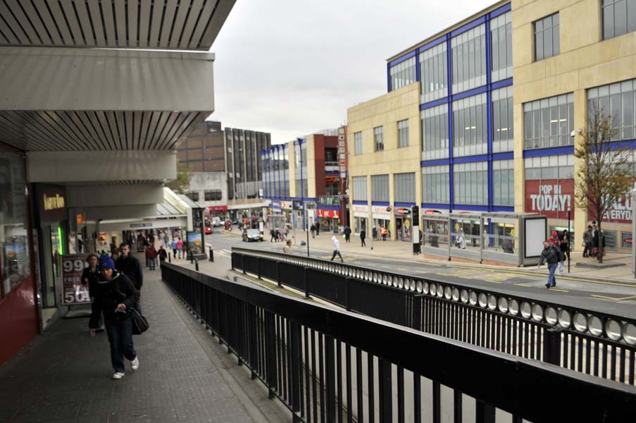 On a ramp, Bull Street.