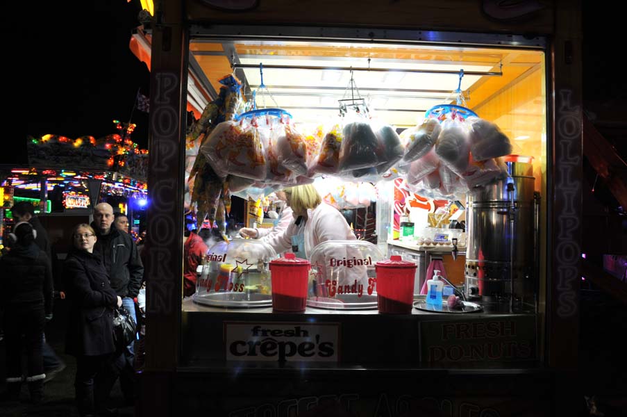 Candy floss stall, fair Pype Hayes.