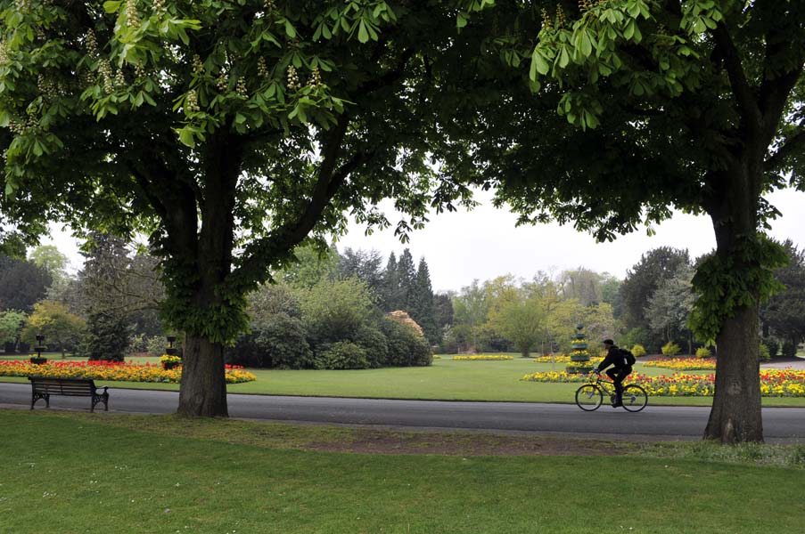 Cycling free, Cannon Hill park.