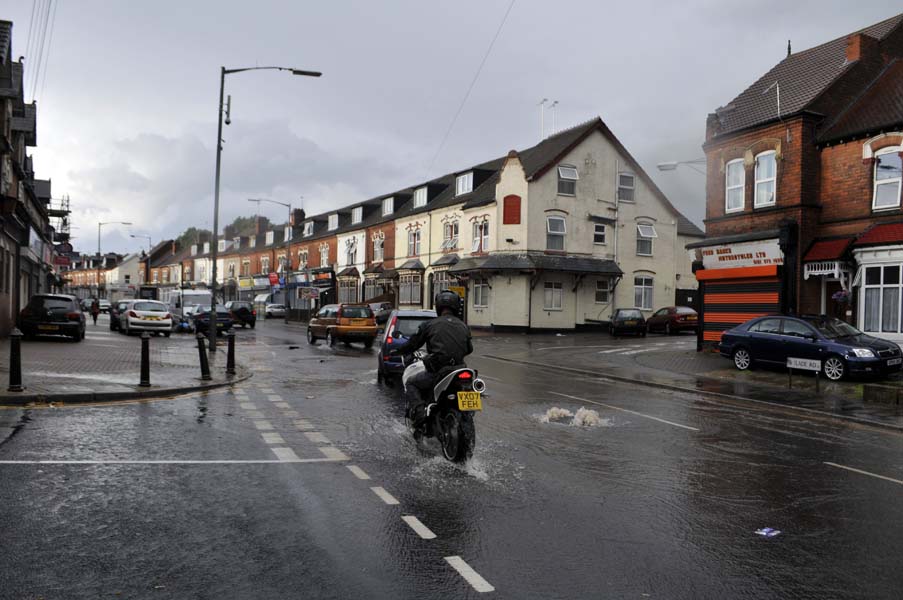 Flooding, Slade Road, Stockland Green.