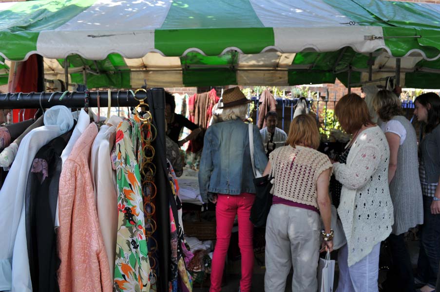 Lady in pink trousers, Moseley.