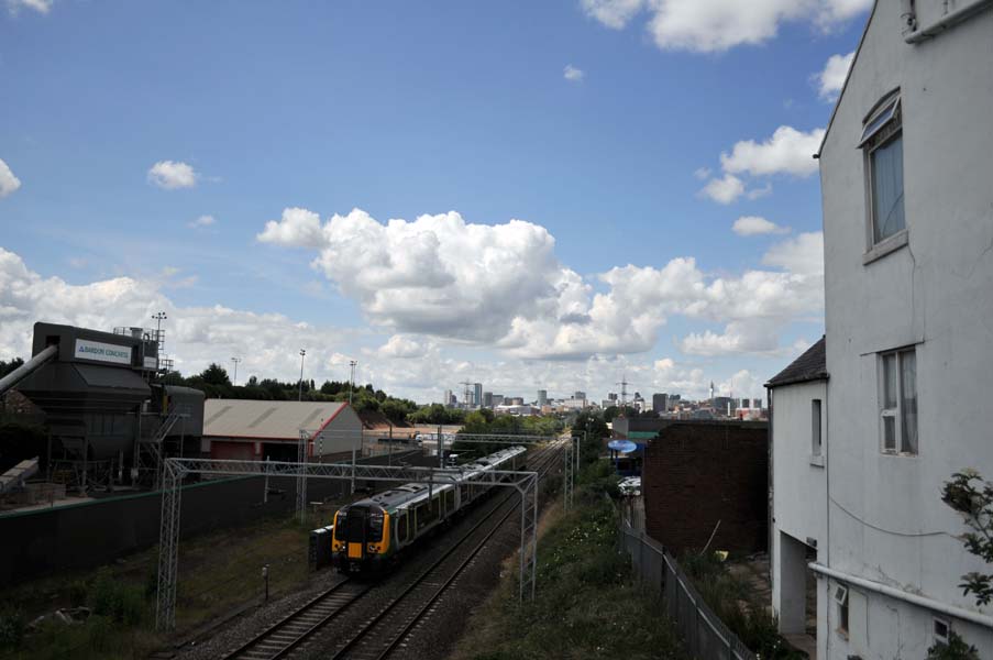 Looking towards the city centre.