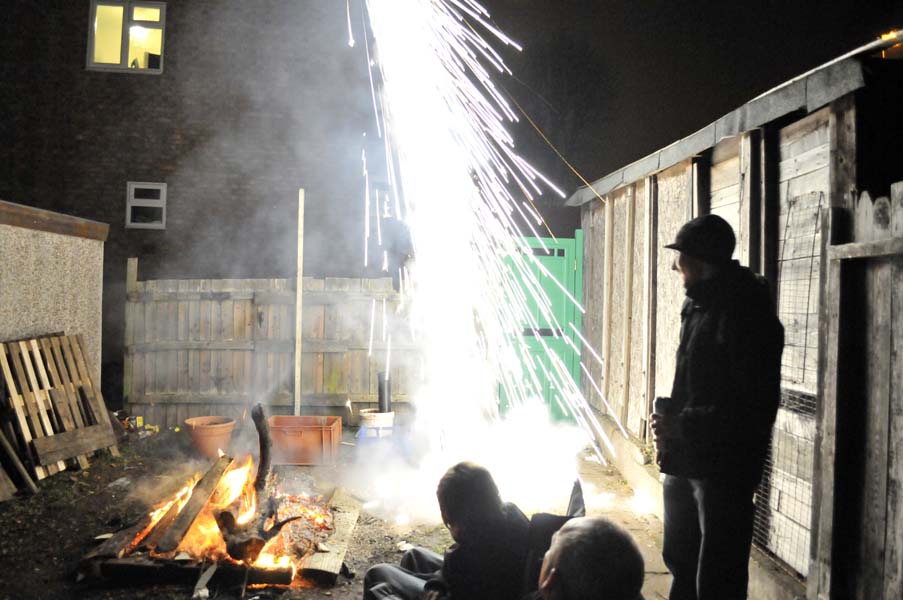 The bonfire party in Erdington.