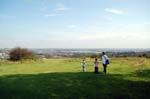 Enjoying the sunshine, the Lickey Hills.