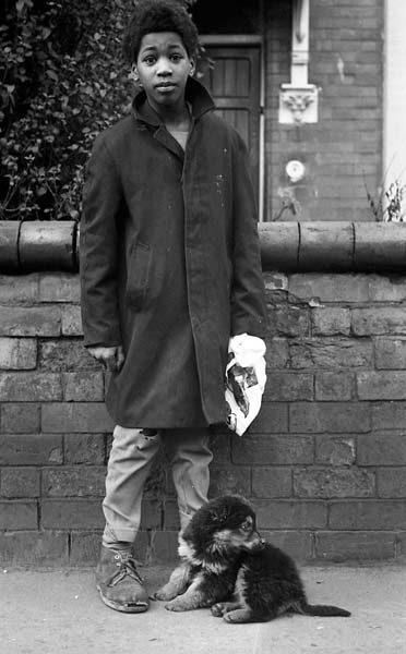 Boy and puppy, Erdington.