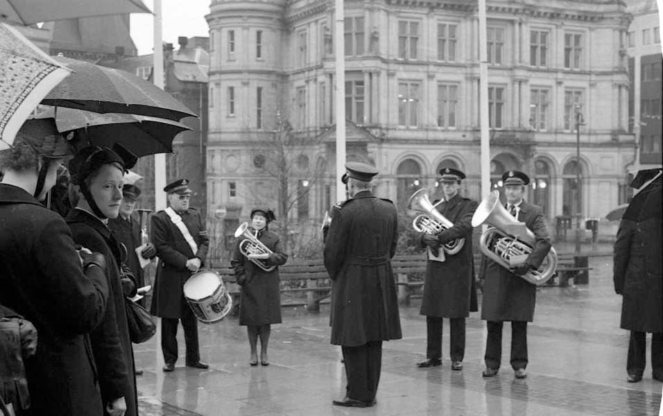 The Salvation Army girl, Victoria square.