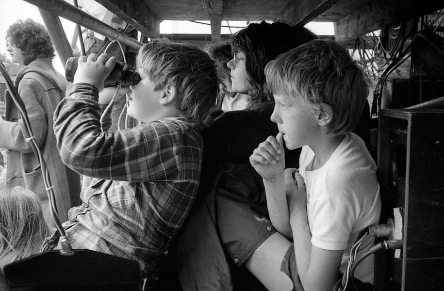 A good view, Glastonbury festival 1984.