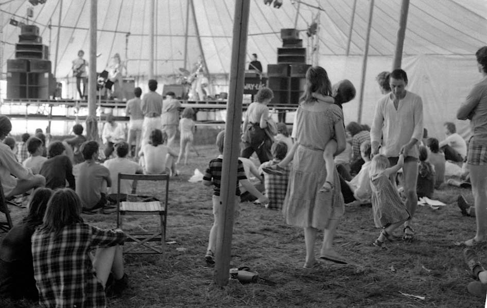 Dancing, Glastonbury festival 1984.