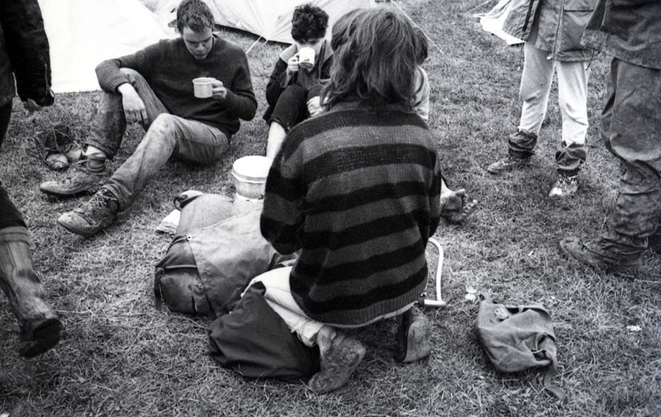 Everything stops for tea, the Glastonbury festival 1984.