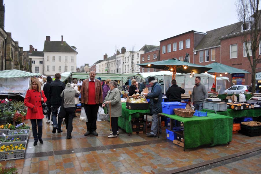 Lichfield market.