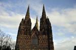 Looking up at the cathedral.