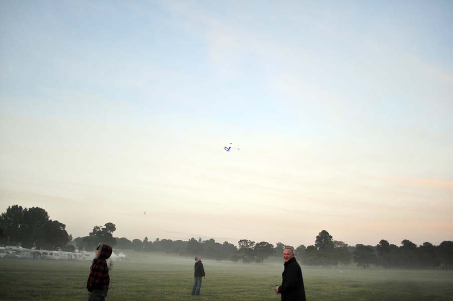 Flying a chip chopper, Weston park.