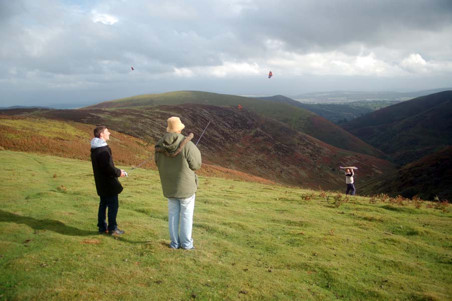 Slope soaring the Long Mynd.