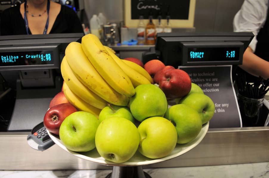 Fruit bowl in the cafe, the Ashmolean, Oxford.