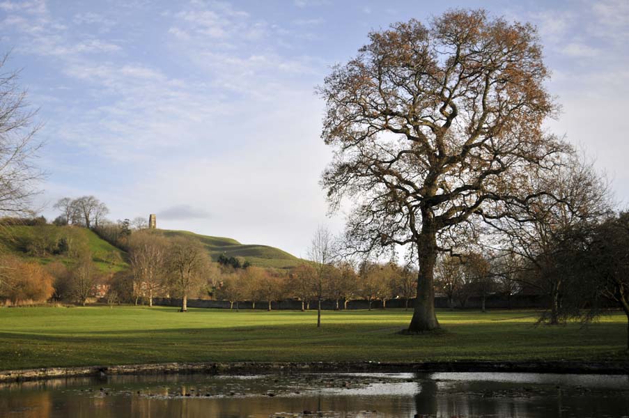 Glastonbury Tor from the abbey.