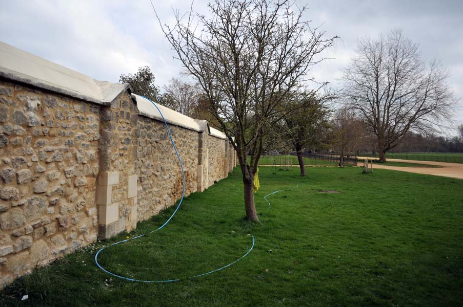 Hosepipe and wall, Oxford.