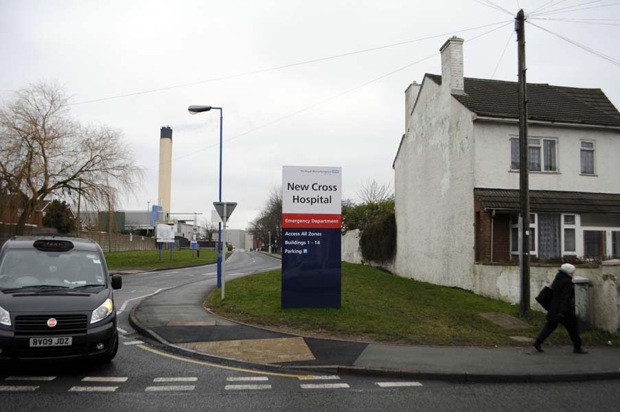 Hospital entrance.