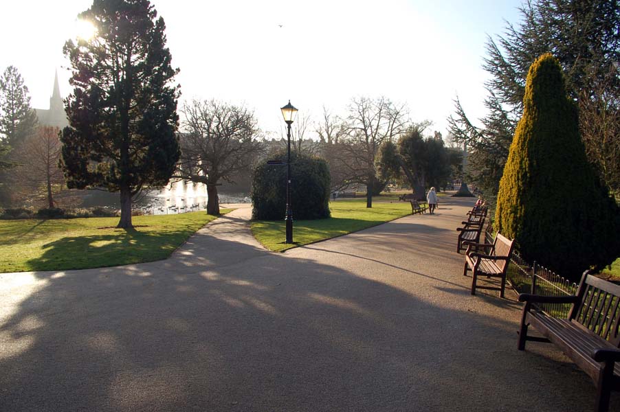 Public park in Leamington.