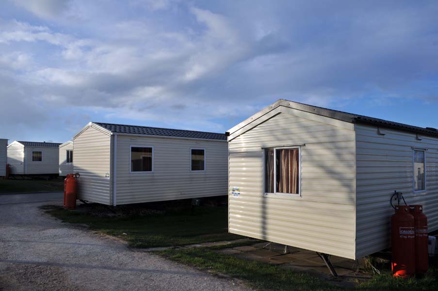 Sky and huts, Scarborough.