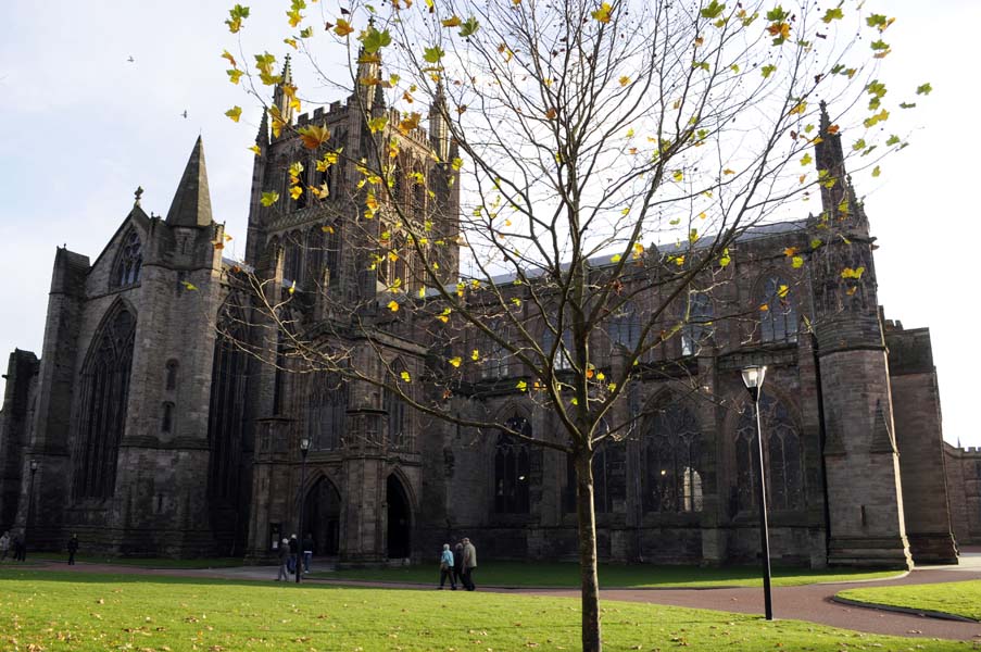 The cathedral at Hereford.