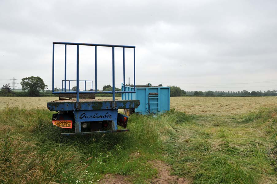 The cut hay meadow.