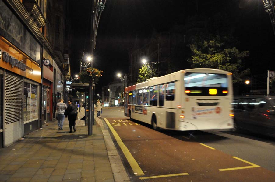 Wolverhampton at night.