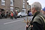 Man with horned staff, the Abbots Bromley Horn Dance.