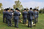 The band gets ready, the memorial arberetum, Alrewas.