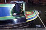 Christmas on a narrow boat, Birmingham city centre.