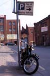 Vintage motorbike, Allison Street.