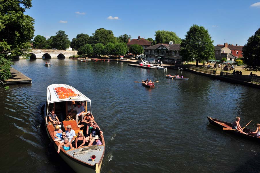 A trip boat, the river Avon.