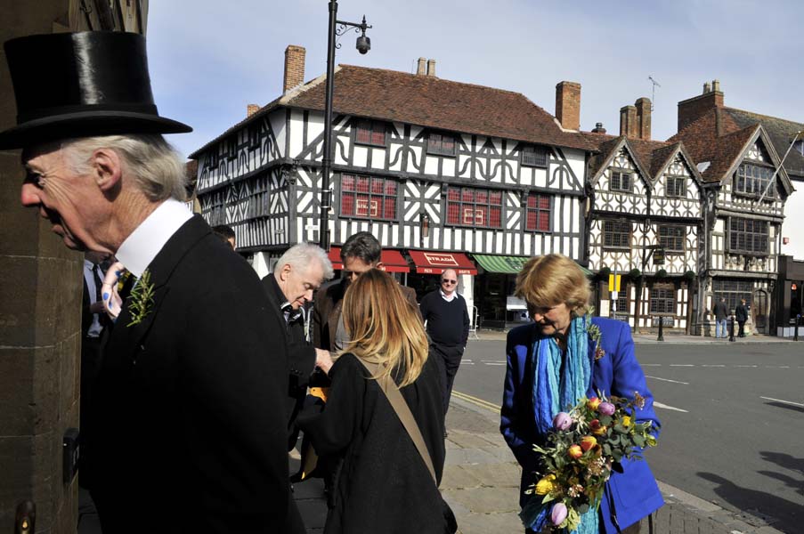 Man in a top hat, Shakespeare's birthday celebrations, Stratford..