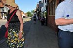 Man with a bottle of water, Stratford upon Avon.