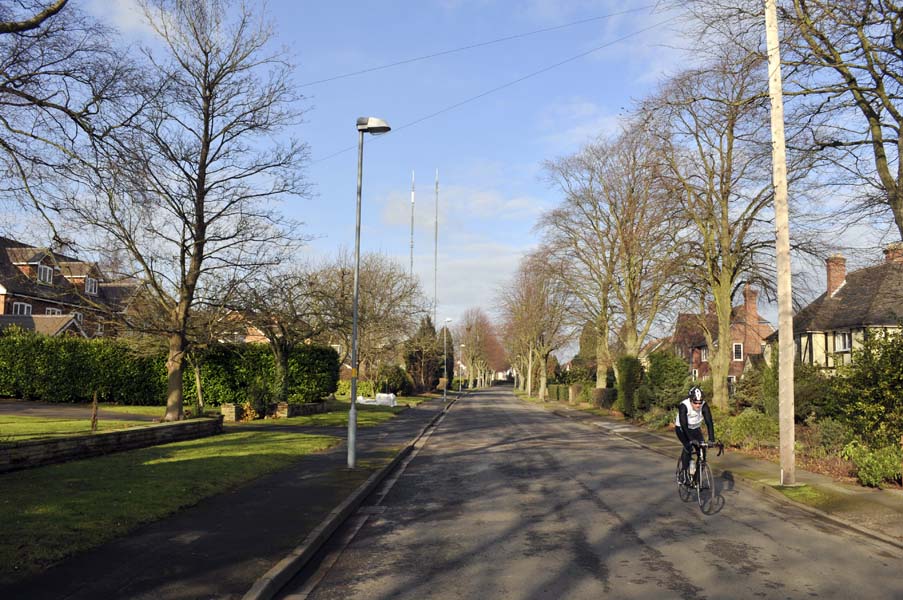 Sherifoot Lane, Four Oaks, the BBC TV masts.