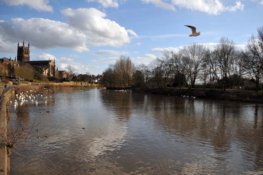 The cathedral from the bridge.